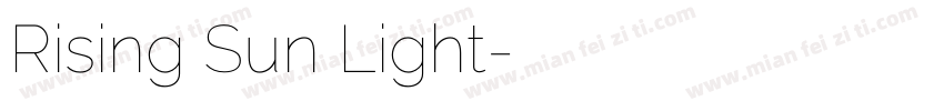 Rising Sun Light字体转换
